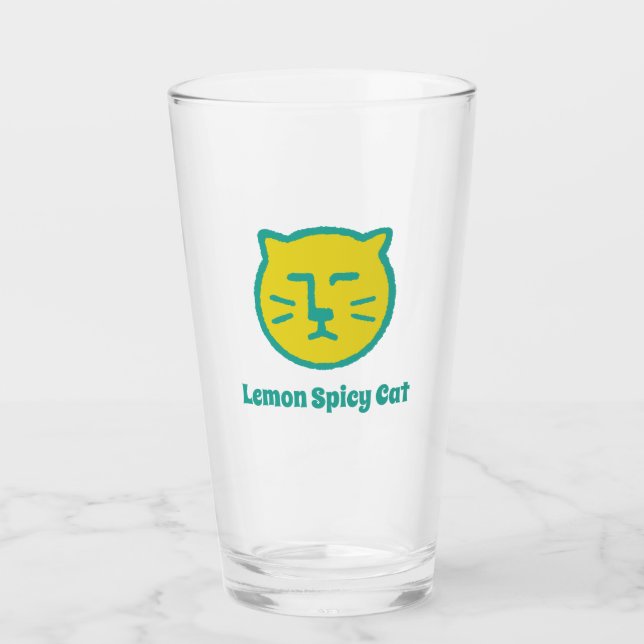 Lemon Spicy Cat Glass (Front)