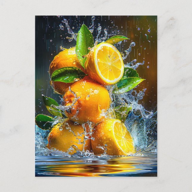 Lemon Splash Postcard (Front)