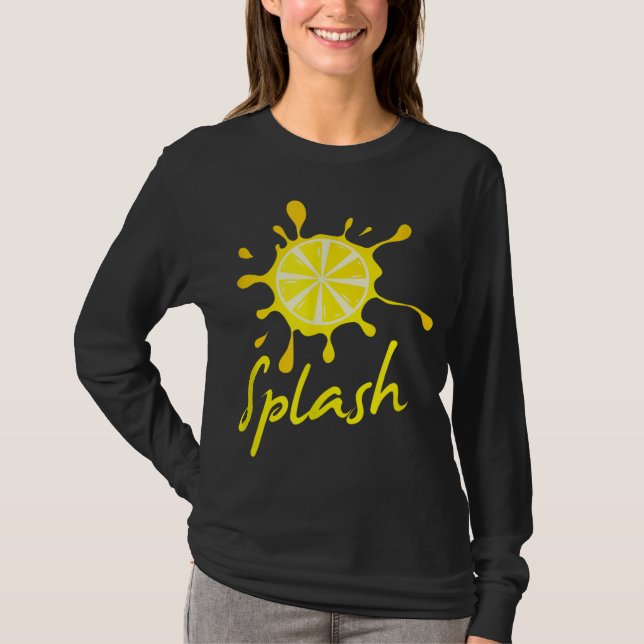 Lemon Splash Summer Fruit Drink Lemonade T-Shirt (Front)