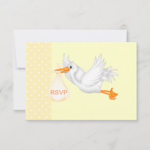 LEMON SPOT RSVP STORK CARD