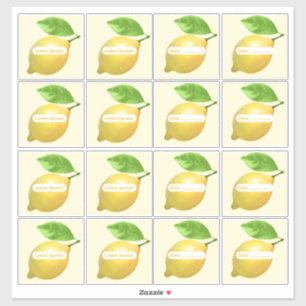 Lemon Spread Labels Sticker Sheet