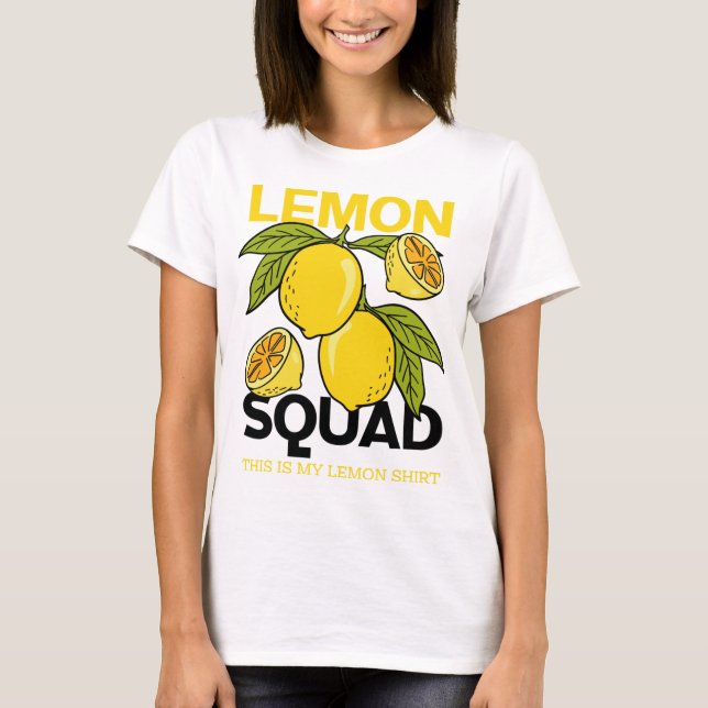 Lemon Squad Funny Lemonade Summer Citrus Fruit T-Shirt (Front)