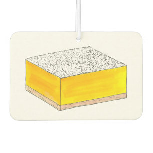 Lemon Square Bar Pastry Dessert Bake Sale Sweets Car Air Freshener
