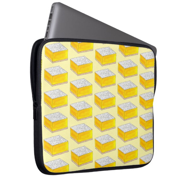 Lemon Square Bar Pastry Dessert Bake Sale Sweets Laptop Sleeve (Front Right)
