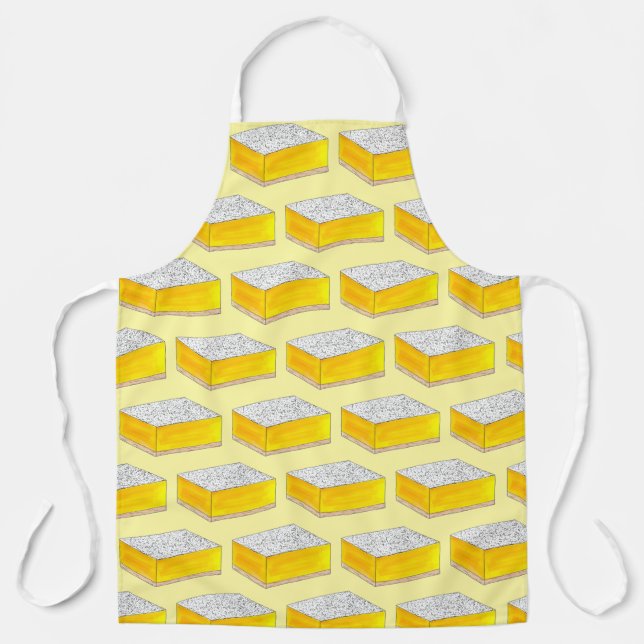 Lemon Square Traybake Dessert Bar Cookie Bake Sale Apron (Front)