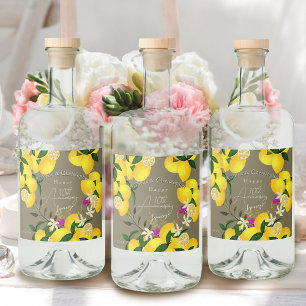 Lemon Squeeze Liquor Bottle Label