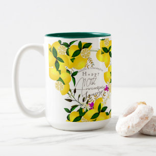 Lemon Squeeze Two-Tone Coffee Mug