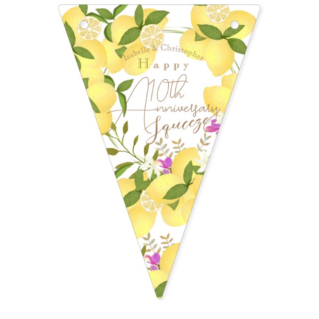 Lemon Squeeze White Bunting (First Flag)