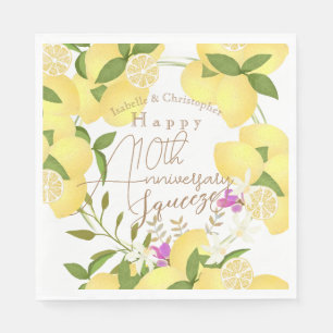 Lemon Squeeze White Napkin