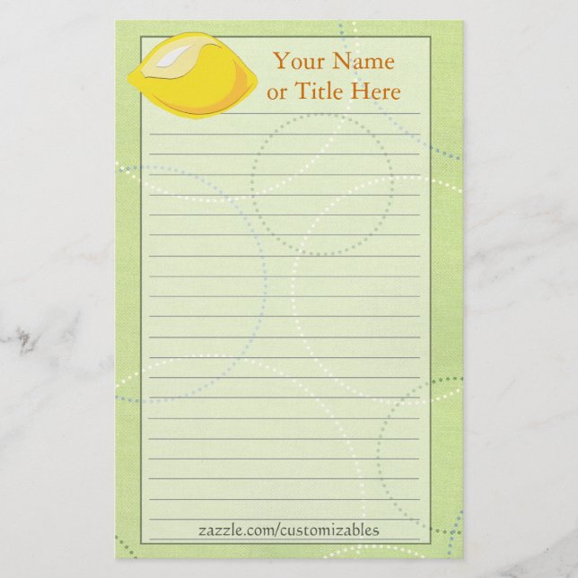 Lemon Stationery (Front)