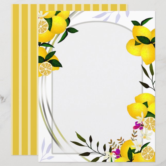 Lemon  Stationery Paper (Front/Back)