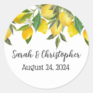 Lemon Stickers for Weddings