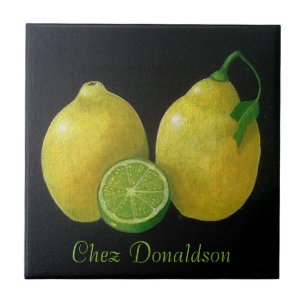 Lemon Still Life Tile