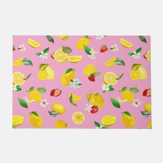 Lemon & Strawberry 1 Doormat (Front)