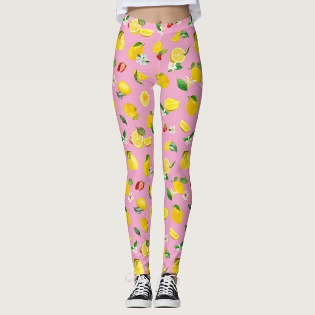Lemon & Strawberry 1 Leggings (Front)