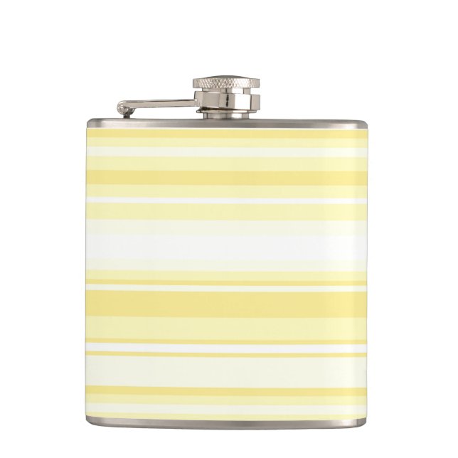 Lemon stripes hip flask (Front)