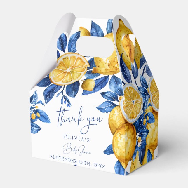 Lemon | Summer Baby Shower Favour Favour Box (Front Side)