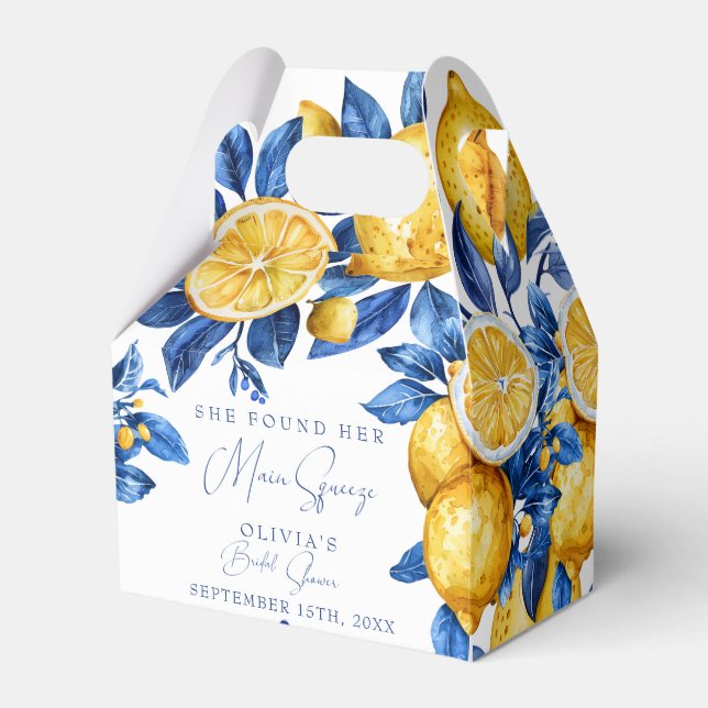 Lemon | Summer Bridal Shower Favour Favour Box (Front Side)