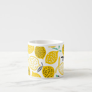 Lemon Summer Design Vintage Illustration Espresso Cup