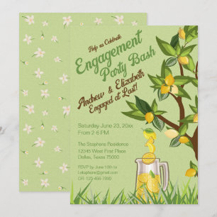 Lemon Summer Engagement Party Invitation