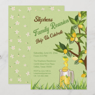 Lemon Summer Family Reunion Invitation