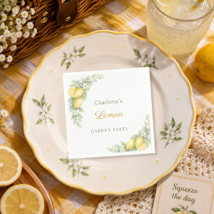 Lemon summer garden party napkin