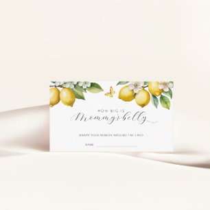 Lemon Summer How Big Is Mummy’s Belly Ticket Enclosure Card