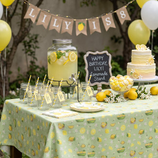 Lemon Summer Lemon Pattern Tablecloth