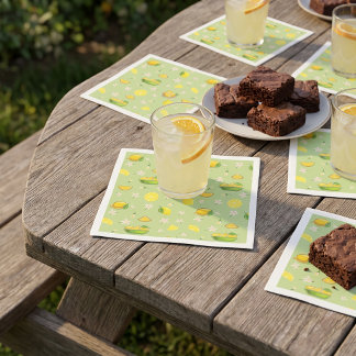 Lemon Summer Pattern Paper Napkin