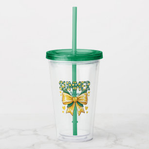 Lemon Summer Quote Acrylic Tumbler