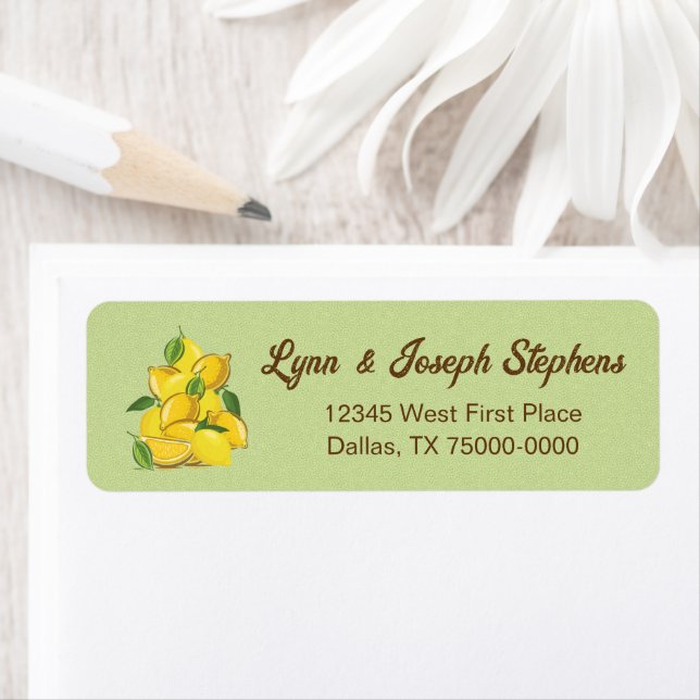 Lemon Summer Return Address Label (Insitu)