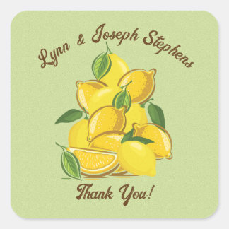 Lemon Summer Thank You Sticker