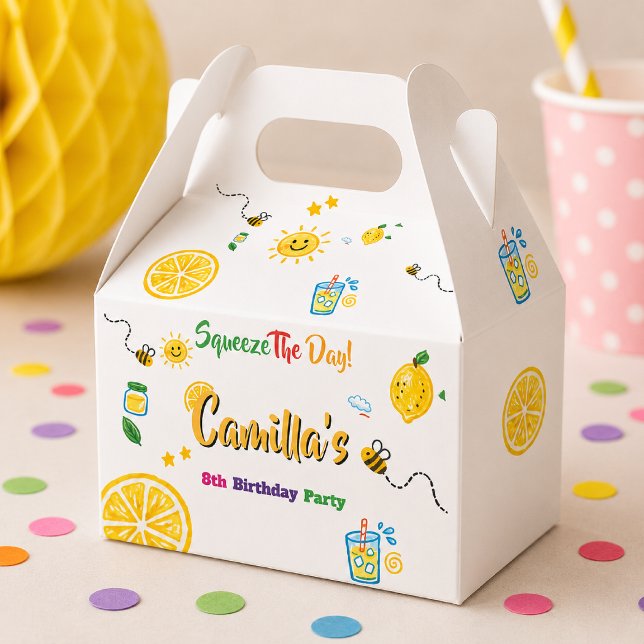 Lemon Summer Theme Kids Birthday  Favour Box (Creator Uploaded)