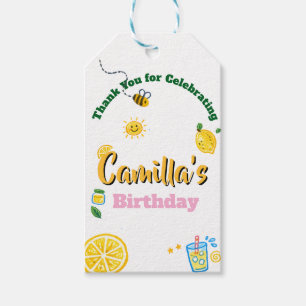 Lemon Summer Theme Kids Birthday  Gift Tags