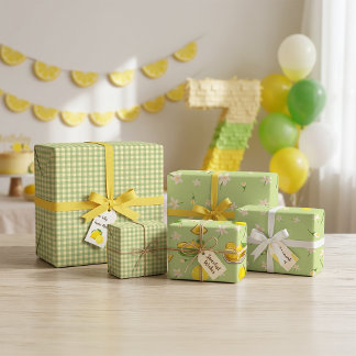 Lemon Summer Wrapping Paper sheets
