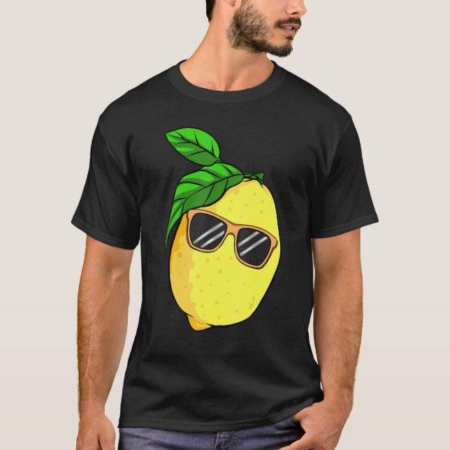 Lemon Sunglasses Summer Citrus Fruit Women Men Chi T-Shirt (Front)