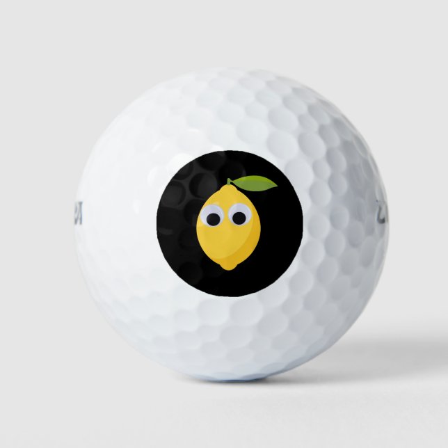 Lemon, sweet fruit with googly eyes golf balls (Front)