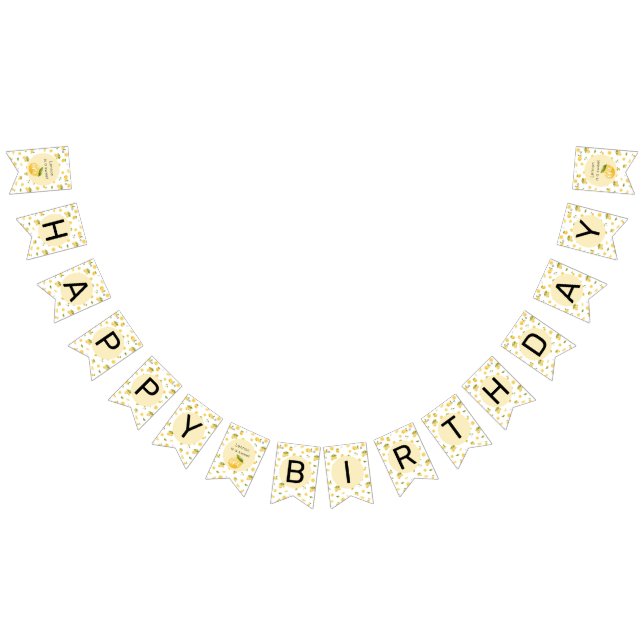 Lemon Sweet One 1st Birthday Bunting (All)