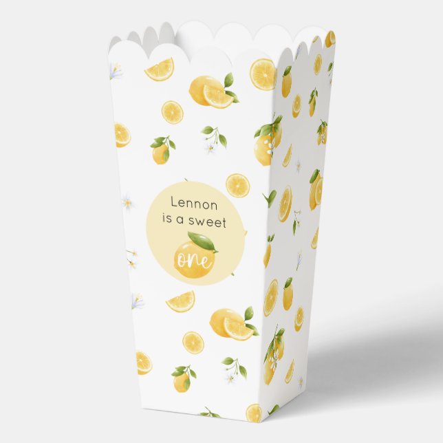 Lemon Sweet One 1st Birthday Favour Box (Front)