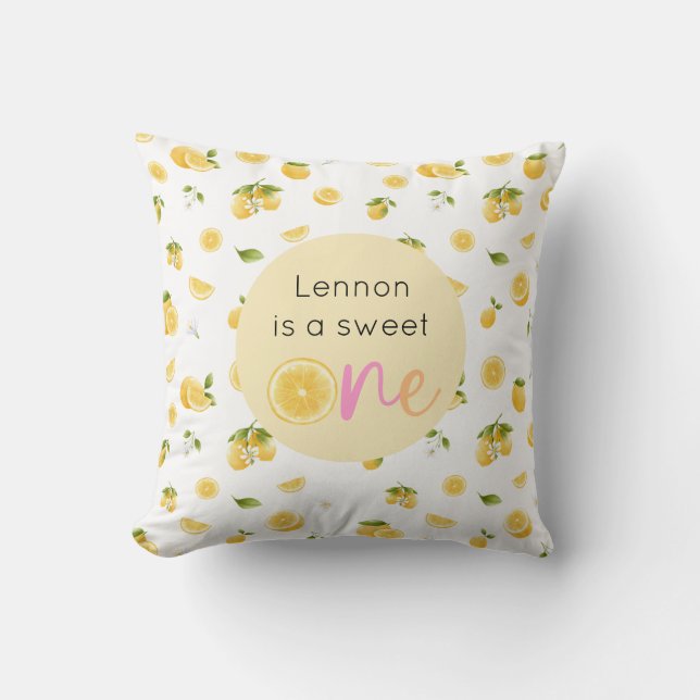 Lemon Sweet One Birthday Cushion (Front)