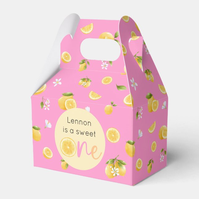 Lemon Sweet One Birthday Favour Box (Front Side)