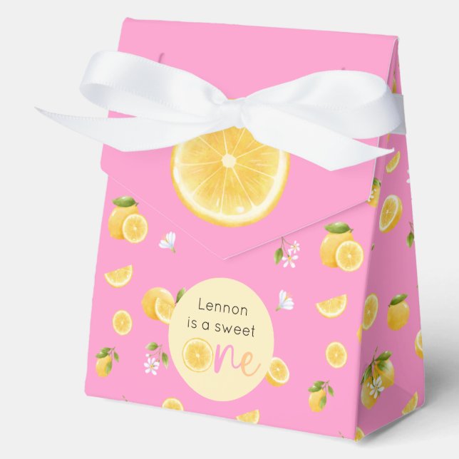 Lemon Sweet One Birthday Favour Box (Front)