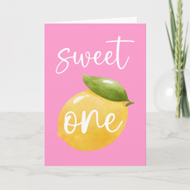 Lemon Sweet One Happy Birthday Card (Front)