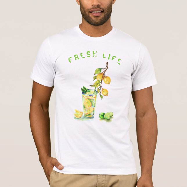 Lemon T-Shirt Juice Cool Drink Lemonade (Front)