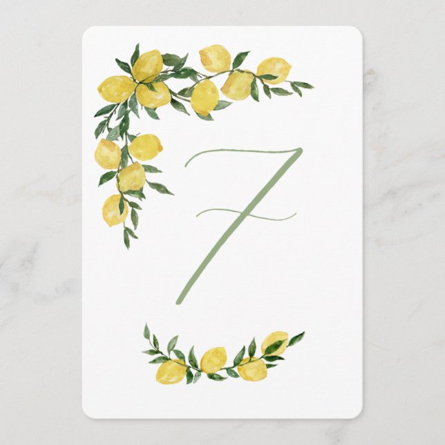 Lemon Table Number Seven (Front)