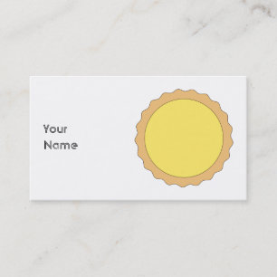 Lemon Tart Pastry. Sunny Yellow. Business Card