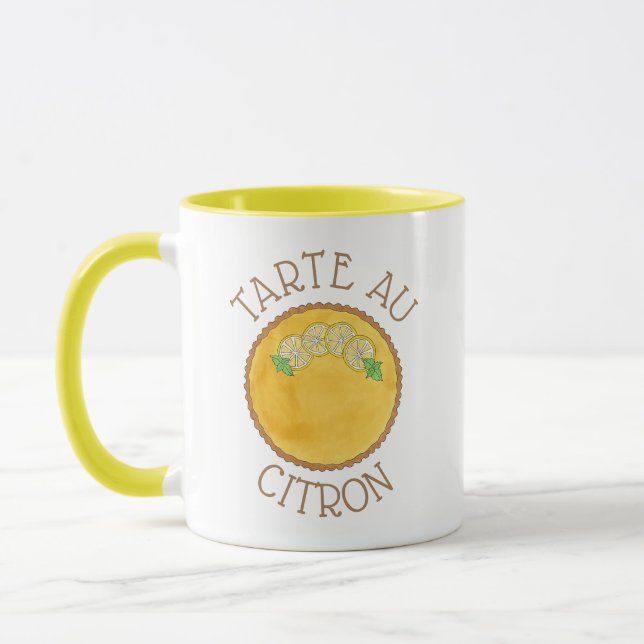 Lemon Tart Tarte au Citron Curd Pie Baking Food Mug (Left)