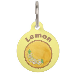 Lemon Tart Tarte au Citron Curd Pie Baking Food Pet Tag
