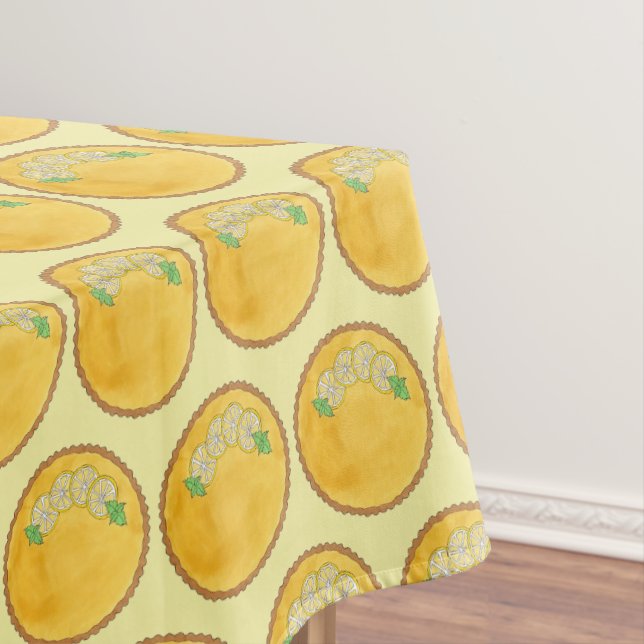 Lemon Tart Tarte au Citron Curd Pie Baking Food Tablecloth (In Situ)