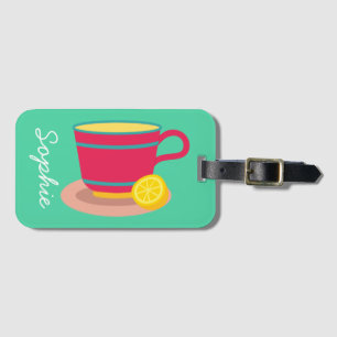 Lemon tea for tea lovers luggage tag